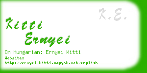 kitti ernyei business card